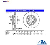 2x BRAKE DISC 24.0122-0163.1 FOR SKODA OCTAVIA/Combi VW NEW/BEETLE BORA GOLF