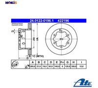 Rear Brake Disc MB VW:904,2DA 2DD 2DH,2DC 2DF 2DG 2DL 2DM,2DB 2DE 2DK,VARIO