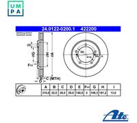 2x BRAKE DISC 24.0122-0200.1 FOR SUZUKI GRAND/VITARA/Open/Off-Road/Vehicle 1.6L