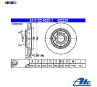 2x BRAKE DISC 24.0122-0220.1 FOR AUDI A4/S4/Convertible BHF/BBK 4.2L 8cyl A4