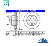 Genuine ATE Brake Disc For Mercedes SPRINTER 17- 9034210112