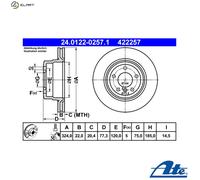 Rear Brake Disc BMW:E88,E82,1 34216778649