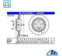 Brake Disc VOLVO S60 II T3 24.0122-0259.1