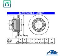 2x BRAKE DISC 24.0122-0267.1 FOR RENAULT TRUCKS MASCOTT/Van/Platform/Chassis