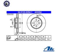 2x BRAKE DISC 24.0122-0294.1 FOR HYUNDAI ACCENT/SOLARIS/IV i20/Hatchback/Van i20