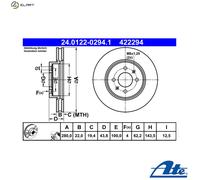 2x BRAKE DISC 24.0122-0294.1 FOR HYUNDAI ACCENT/SOLARIS/IV i20/Hatchback/Van i20