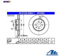 2x BRAKE DISC 24.0122-0294.1 FOR HYUNDAI ACCENT/SOLARIS/IV i20/Hatchback/Van i20