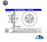 2x BRAKE DISC 24.0123-0109.1 FOR HONDA CR-V/II/SUV/Mk STREAM CIVIC/VII/FERIO