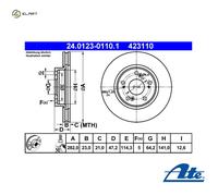 ATE Brake disc 24.0123-0110.1 282,0 23,0 5 114,3 Vented Coated HONDA: CIVIC 8 Hatchback, CIVIC 8, FR-V