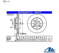 ATE 24.0123-0111.1 Brake disc