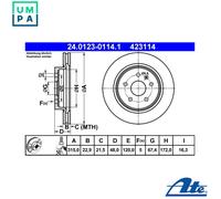 2x BRAKE DISC 24.0123-0114.1 FOR VAUXHALL INSIGNIA/Mk SAAB CHEVROLET 1.4L 4cyl