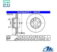 ATE 24.0124-0127.1 Brake disc