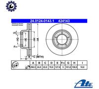 ATE 24.0124-0143.1 Brake disc