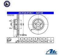 2x BRAKE DISC 24.0124-0145.1 FOR SUBARU B3/Hatchback OUTBACK/LEGACY FORESTER