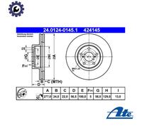 2x BRAKE DISC 24.0124-0145.1 FOR SUBARU B3/Hatchback OUTBACK/LEGACY FORESTER
