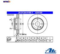 2x BRAKE DISC 24.0124-0199.1 FOR DAEWOO EVANDA MAGNUS LACETTI/Hatchback REZZO