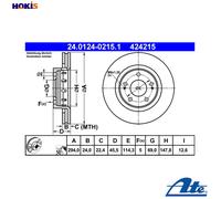 ATE 24.0124-0215.1 Brake disc