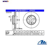 2x BRAKE DISC 24.0124-0221.1 FOR RENAULT SCENIC/III/GRAND DUSTER/SUV CAPTUR 1.0L