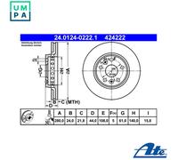 2x BRAKE DISC 24.0124-0222.1 FOR RENAULT KANGOO/GRAND/Rapid/Express/BE/BOP 1.5L