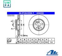 2x BRAKE DISC 24.0124-0224.1 FOR RENAULT SCENIC/GRAND/II M9R722/721/700 2.0L