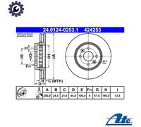 2x BRAKE DISC 24.0124-0253.1 FOR RENAULT DACIA LODGY DOKKER/MPV/Express/Box 1.0L