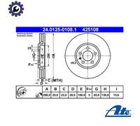 ATE 24.0125-0108.1 Brake disc