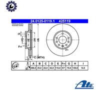 2x BRAKE DISC 24.0125-0119.1 FOR VAUXHALL SAAB 9-5 900/II/Convertible 9-3 1.8L