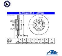 2x BRAKE DISC 24.0125-0188.1 FOR MAZDA 6/combi-coupe/Sport/Kombi/Hatchback 1.8L