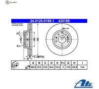 ATE 24.0125-0188.1 Brake disc