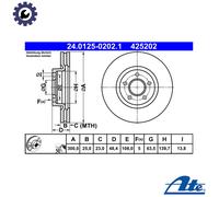Front Brake Disc Ford:TRANSIT,TOURNEO 1825134 DV61-1125-CA