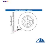 2x BRAKE DISC 24.0125-0238.1 FOR VOLVO B3154T5/3154T10/3154T9/3154T2 1.5L 3cyl