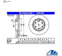 2x BRAKE DISC 24.0126-0109.1 FOR FORD NISSAN BIG/M/FRONTIER DATSUN TERRANO/II