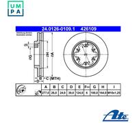 2x BRAKE DISC 24.0126-0109.1 FOR FORD NISSAN BIG/M/FRONTIER DATSUN TERRANO/II
