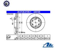 ATE 24.0126-0109.1 Brake disc