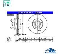 2x BRAKE DISC 24.0126-0115.1 FOR VW CARAVELLE/EUROVAN/IV/Bus/TRANSPORTER/Mk 2.0L
