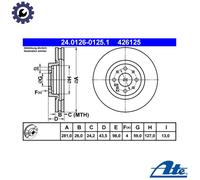 ATE 24.0126-0125.1 Brake disc
