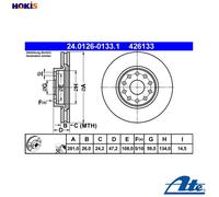 2x BRAKE DISC 24.0126-0133.1 FOR ALFA ROMEO LANCIA AR36301/34103 2.0L 4cyl 166