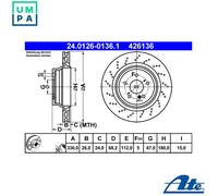 2x BRAKE DISC 24.0126-0136.1 FOR MERCEDES-BENZ M 156.983 6.2L M 113.990 5.4L