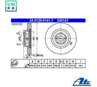 2x BRAKE DISC 24.0126-0141.1 FOR TOYOTA 2AZ-FSE 2.4L 1CD-FTV 2.0L 1AZ-FE 2.0L