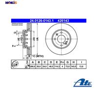 2x BRAKE DISC 24.0126-0143.1 FOR KIA X-TREK/II/MPV CARENS/Mk TB 1.8LD4EA 2.0L
