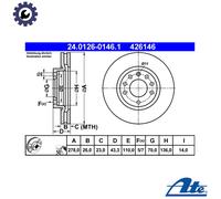 2x BRAKE DISC 24.0126-0146.1 FOR VAUXHALL CORSA/Mk/III OPELA 17 DTS 1.7L 4cyl