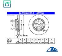 2x BRAKE DISC 24.0126-0156.1 FOR TOYOTA COROLLA/iM/QUEST/ALTIS VERSO/VAN 2.0L