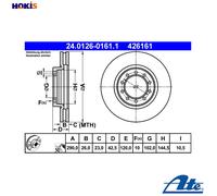 ATE 24.0126-0161.1 Brake disc