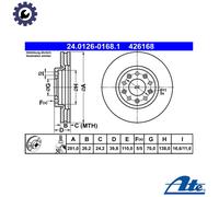 2x BRAKE DISC 24.0126-0168.1 FOR ALFA ROMEO GIULIETTA/Hatchback/Van JEEP 1.4L