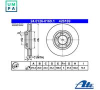 2x BRAKE DISC 24.0126-0169.1 FOR HYUNDAI GRAND/STAREX/?? SATELLITE/Bus iLOAD