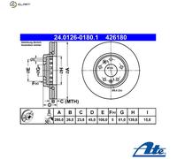 Front Brake Disc MB:415,CITAN A4154210412 4154210412