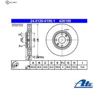 ATE 24.0126-0190.1 Brake disc