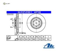 2x Brake Disc ATE Fits HYUNDAI Terracan 51712-H1000