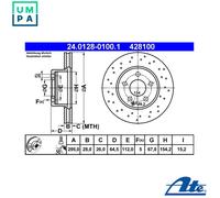 2x BRAKE DISC 24.0128-0100.1 FOR MERCEDES-BENZ OM 646.811 2.1L M271.860 1.8L
