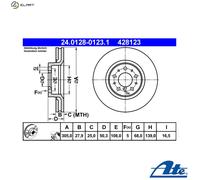 2x BRAKE DISC 24.0128-0123.1 FOR VOLVO S80 S60 XC70/CROSS/COUNTRY/SUV V70/Mk